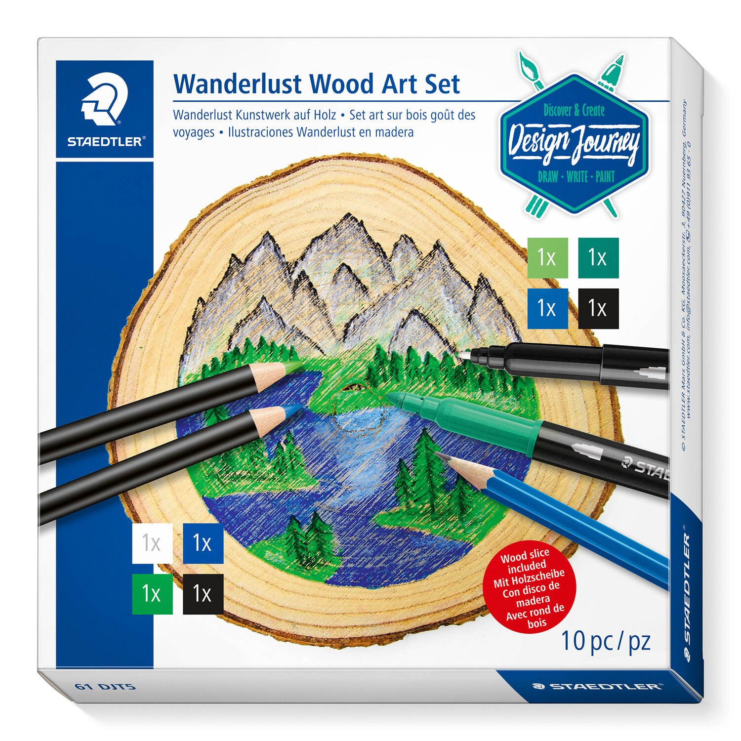 Set desen - Wanderlust Wood Art Set | Staedtler - 2 | YEO