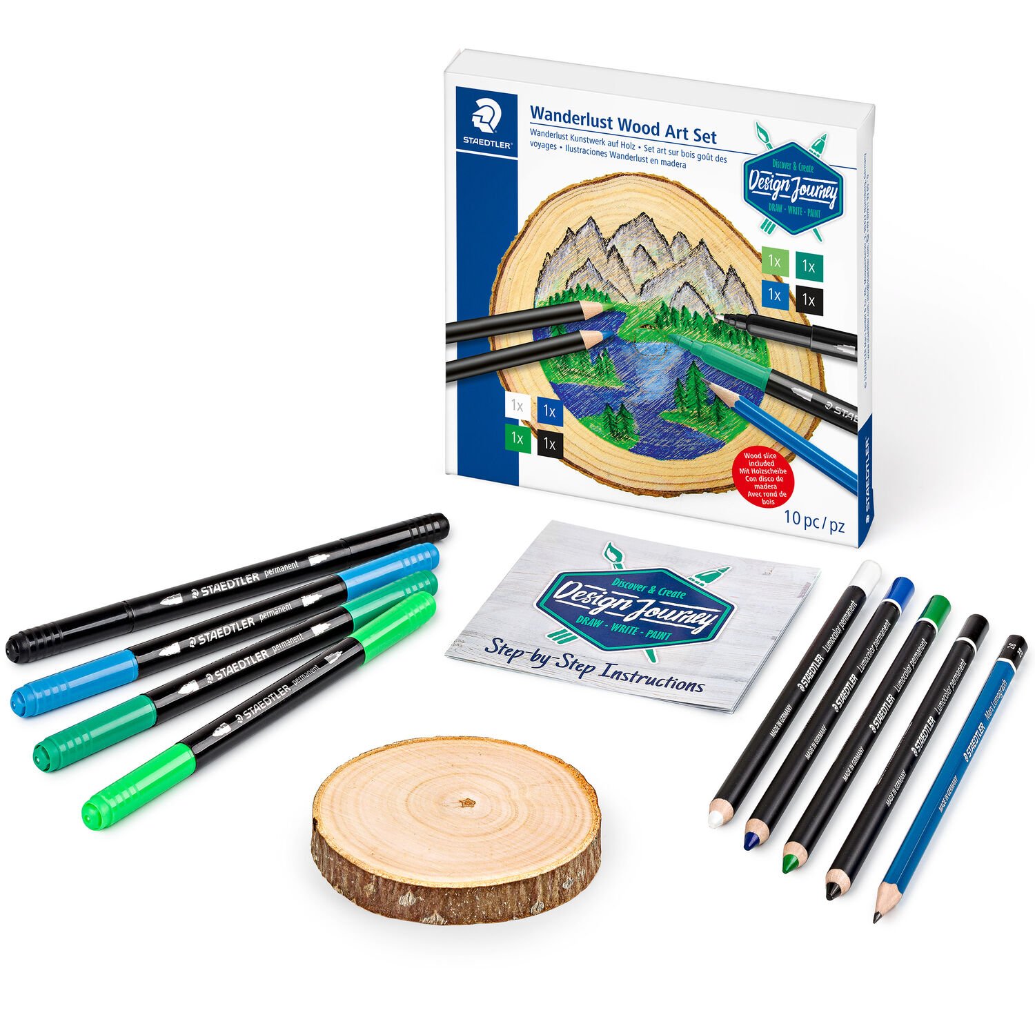 Set desen - Wanderlust Wood Art Set | Staedtler