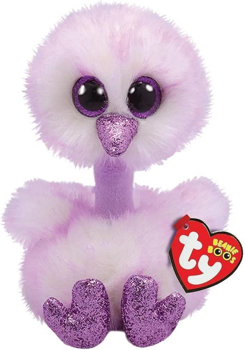 Jucarie de plus - Beanie Boos - Kenya Lavender, 15 cm