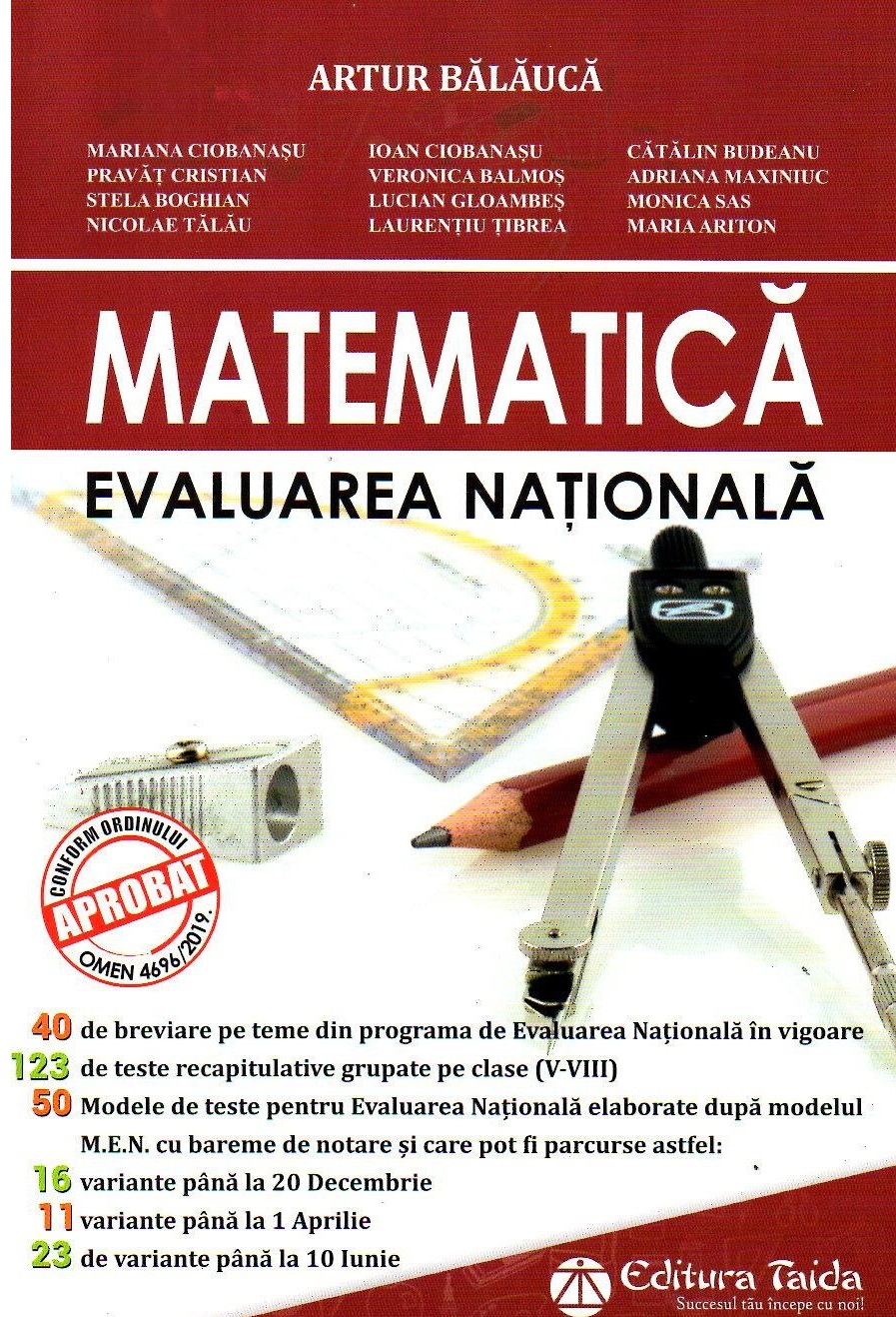 Matematica evaluarea Nationala - Matematica cls a VIII a | Artur Balauca