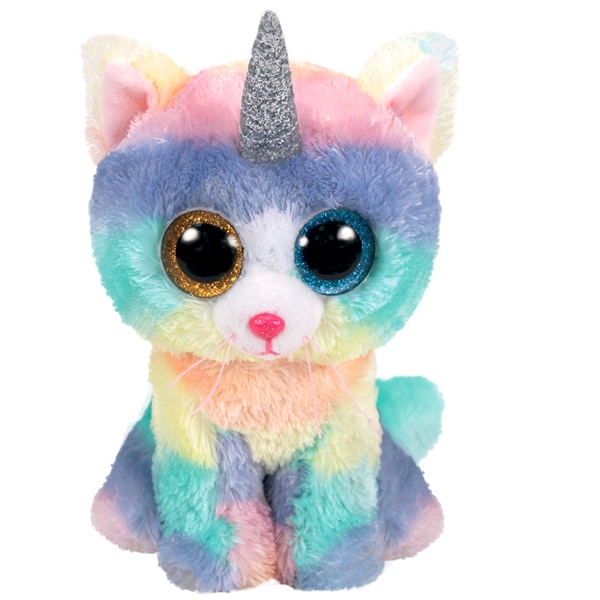 Jucarie de plus - Beanie Boos - Unicorn Cat, 24 cm