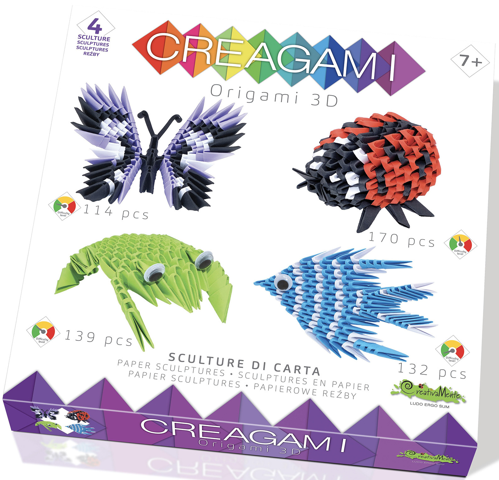 Set creativ - Creagami - Setul incepatorilor, 4 modele | CreativaMente