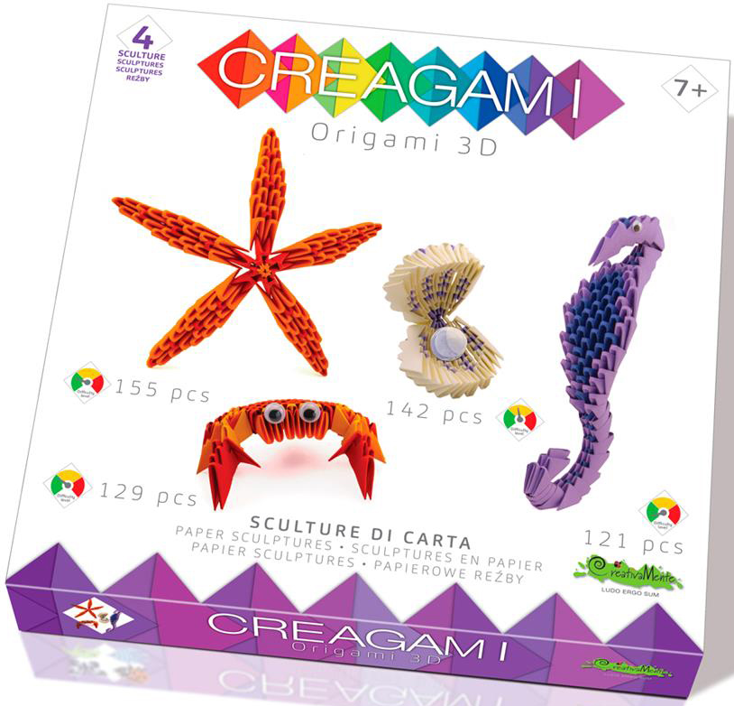 Set creativ - Creagami - Animale marine, 4 modele | CreativaMente - 2 | YEO