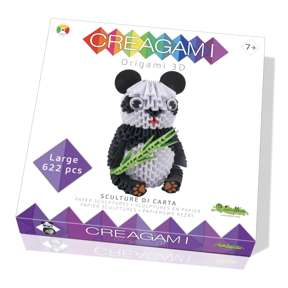 Set creativ - Creagami - Panda, 622 piese | CreativaMente