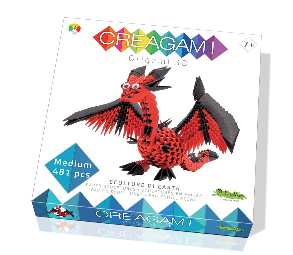 Joc creativ - Creagami - Dragon, 481 piese | CreativaMente