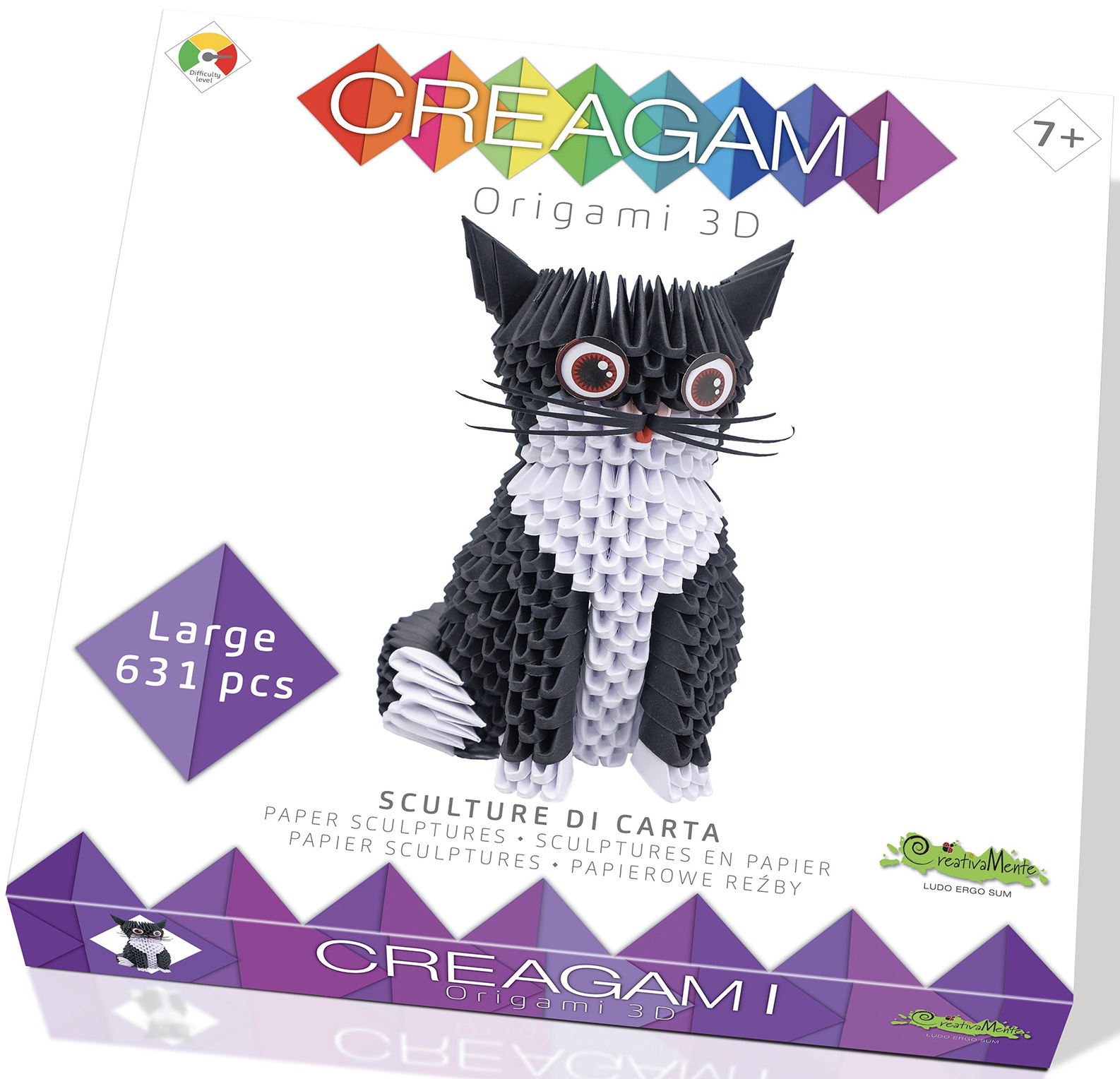 Set creativ - Creagami - Pisica, 631 piese | CreativaMente