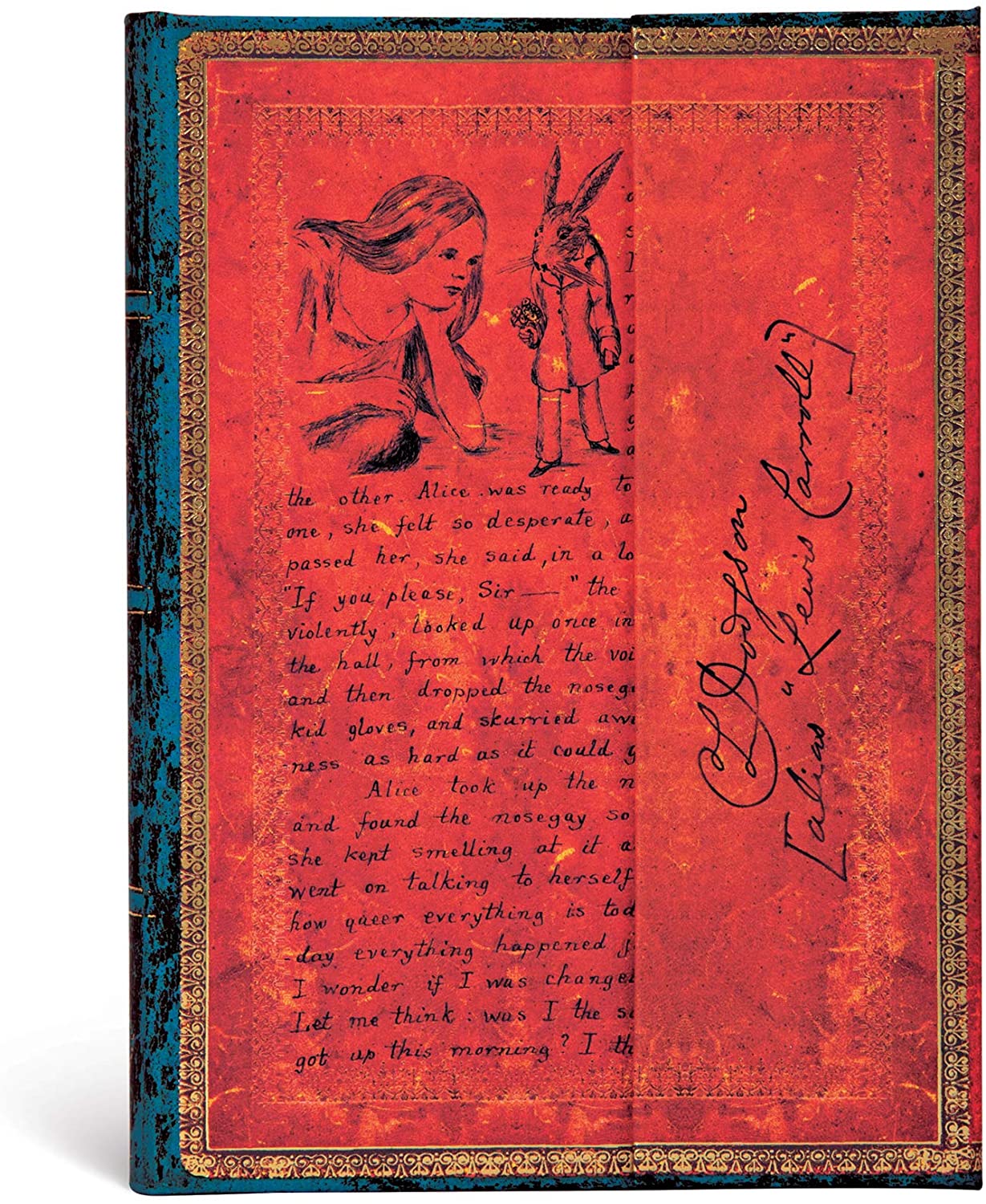 Jurnal - Midi, Unlined, Wrap - Lewis Carroll - Alice in Wonderland | Paperblanks image
