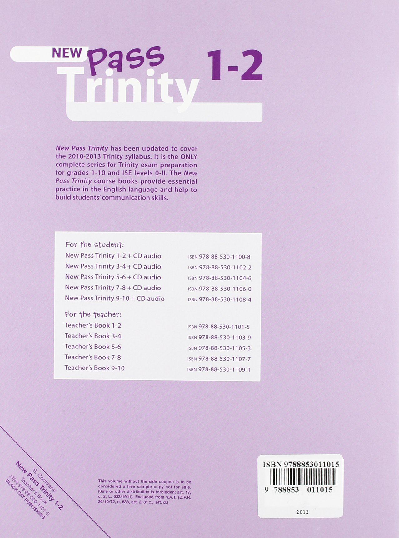 New Pass Trinity: Teacher\'s Book Grade 1-2 | Stuart Cochrane - 1 | YEO