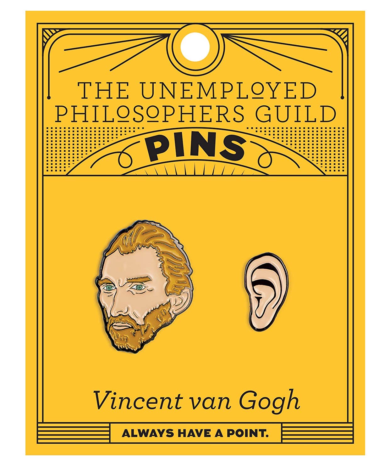 Insigna - Van Gogh and ear | The Unemployed Philosophers Guild