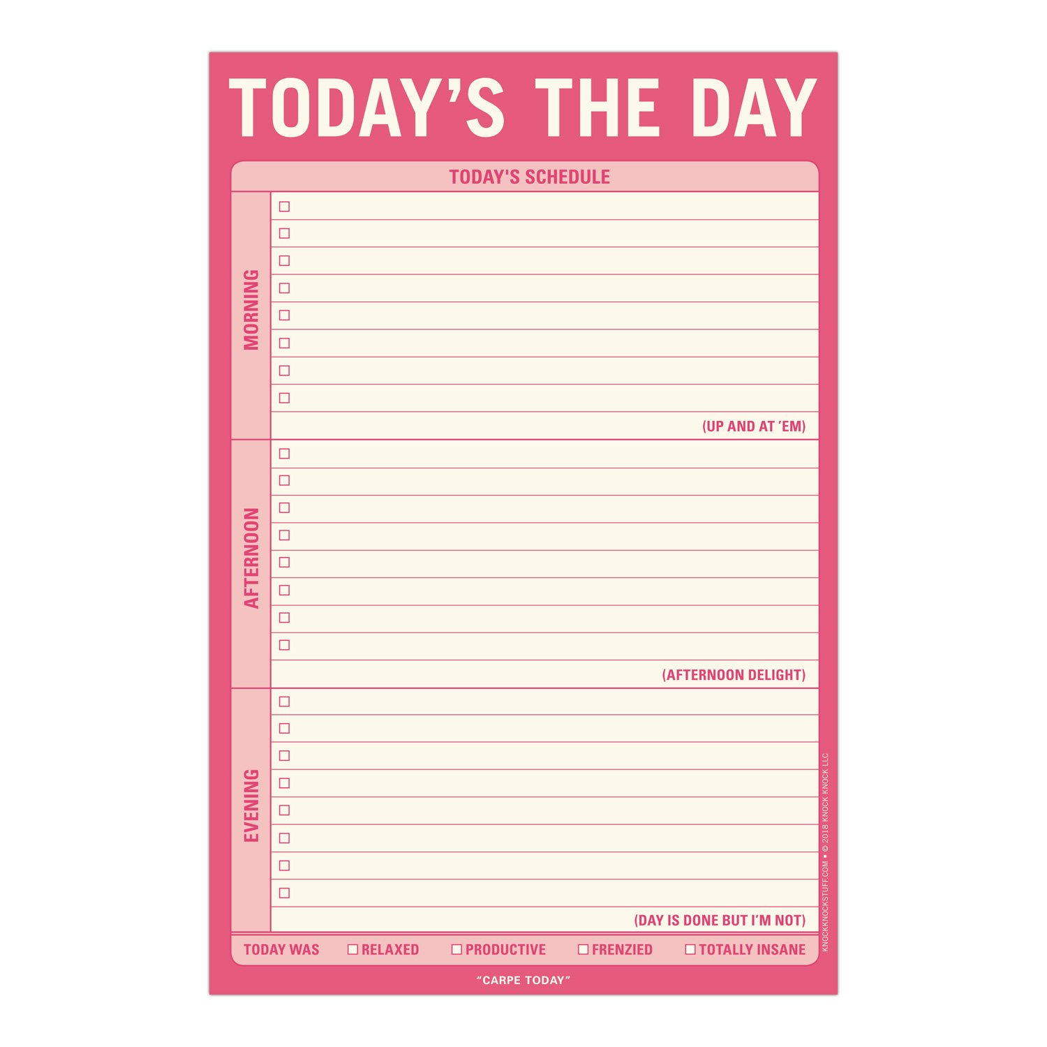 Knock Knock Today\'s The Day Pad |