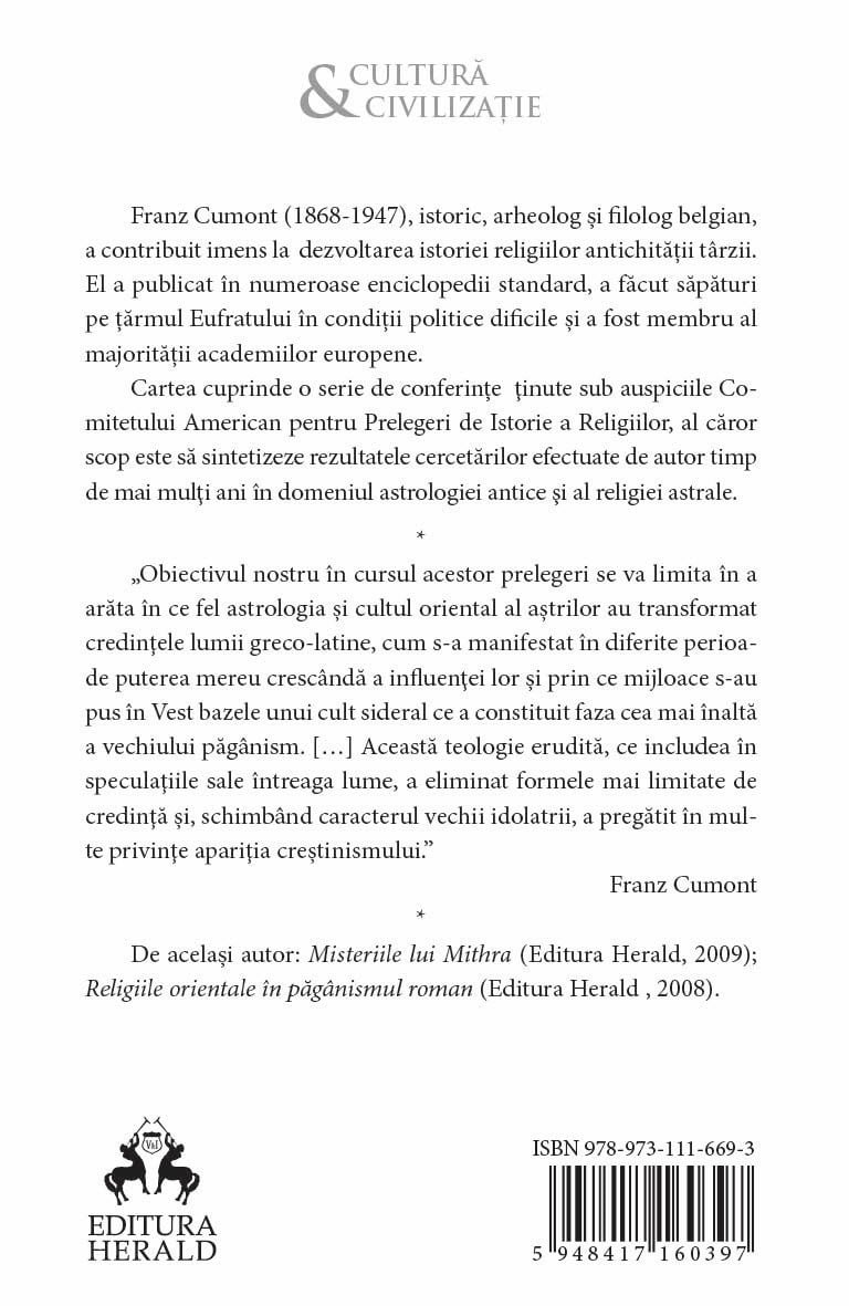 Astrologie si religie la greci si romani | Franz Cumont - 1 | YEO