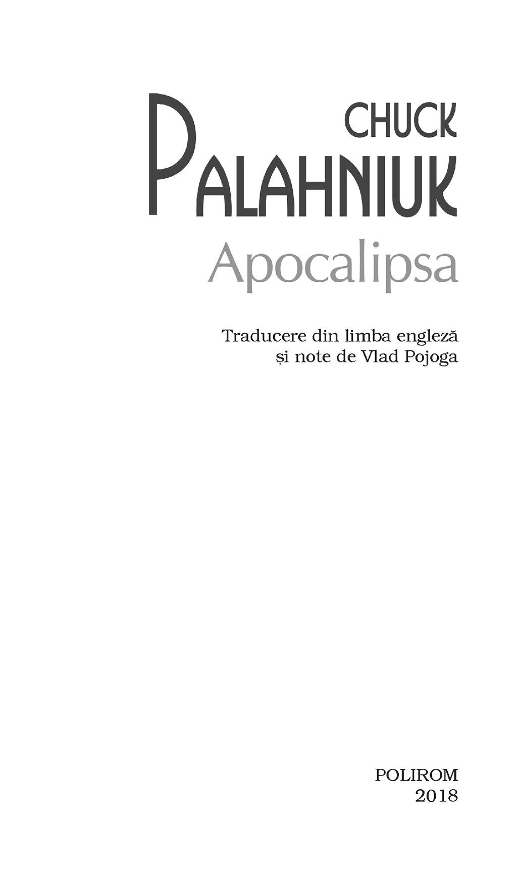 Apocalipsa  | Chuck Palahniuk - 3 | YEO