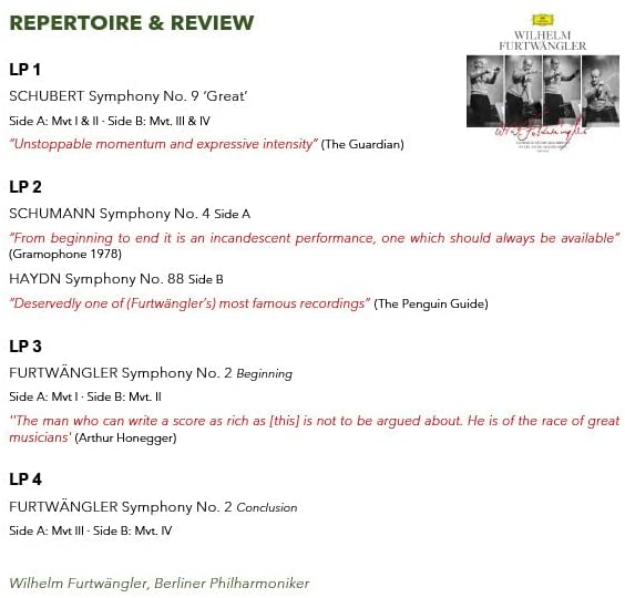 Wilhelm Furtwangler: Complete Studio Recordings on Deutsche Grammophon 1951-1953 - Vinyl | Wilhelm Furtwangler - 1 | YEO