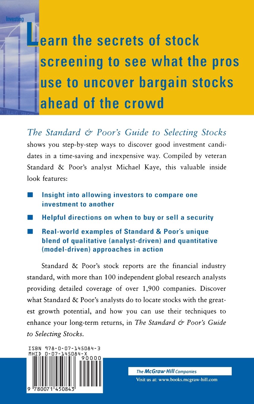 The Standard & Poor\'s Guide to Selecting Stocks | Michael Kaye - 1 | YEO