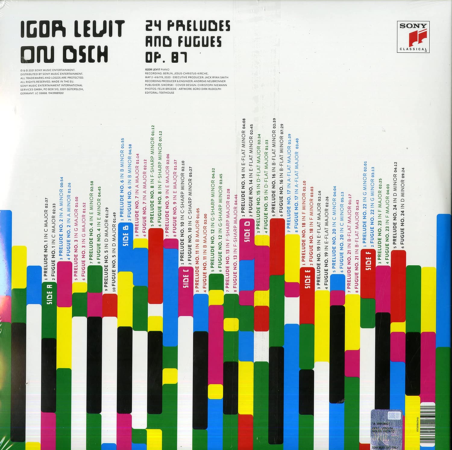 On DSCH: Part 1 - Shostakovich: Preludes & Fugues for piano (3xVinyl) | Igor Levit - 1 | YEO