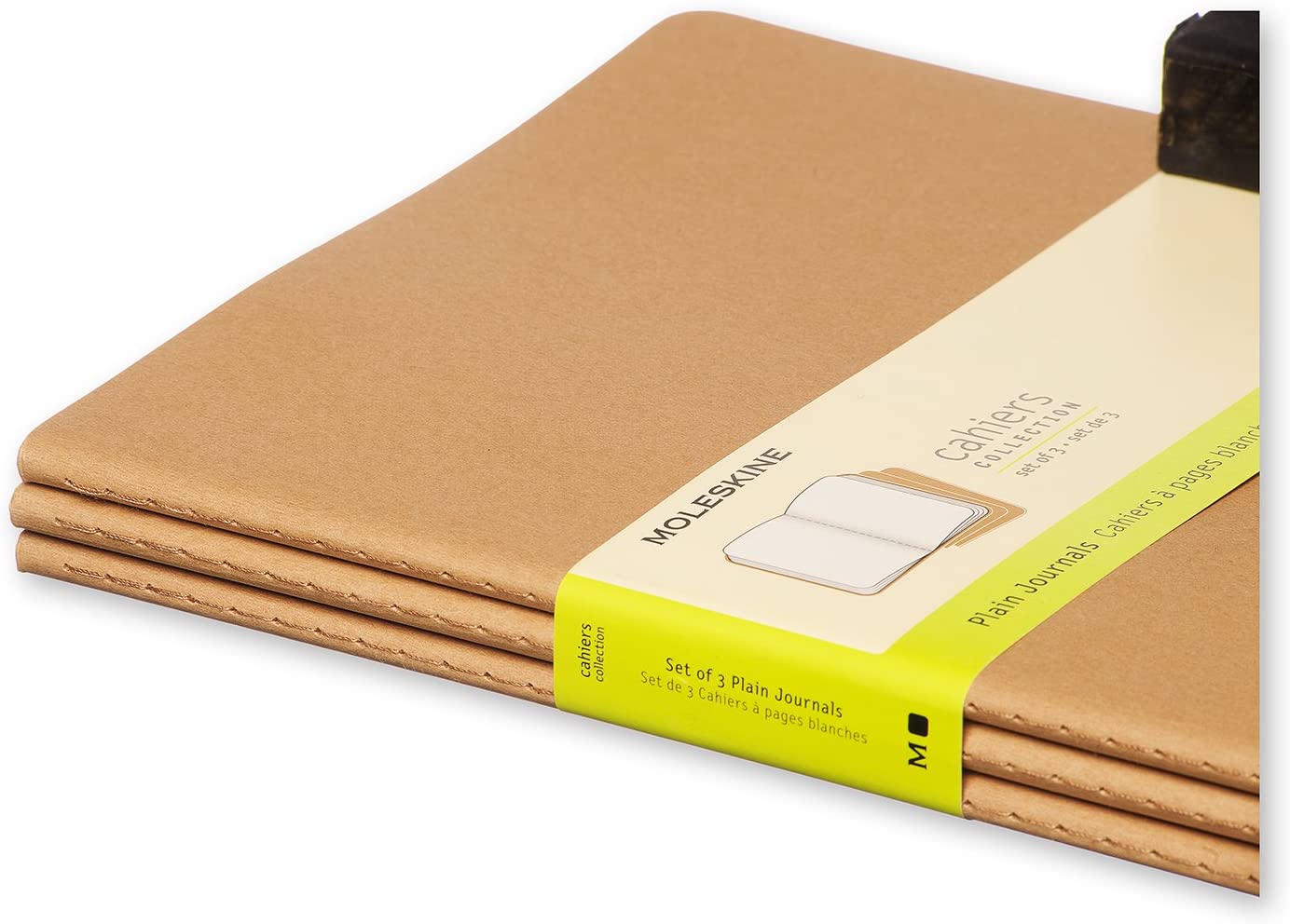 Set 3 caiete - Moleskine Cahier - X-Large, Plain - Kraft Brown | Moleskine - 4 | YEO