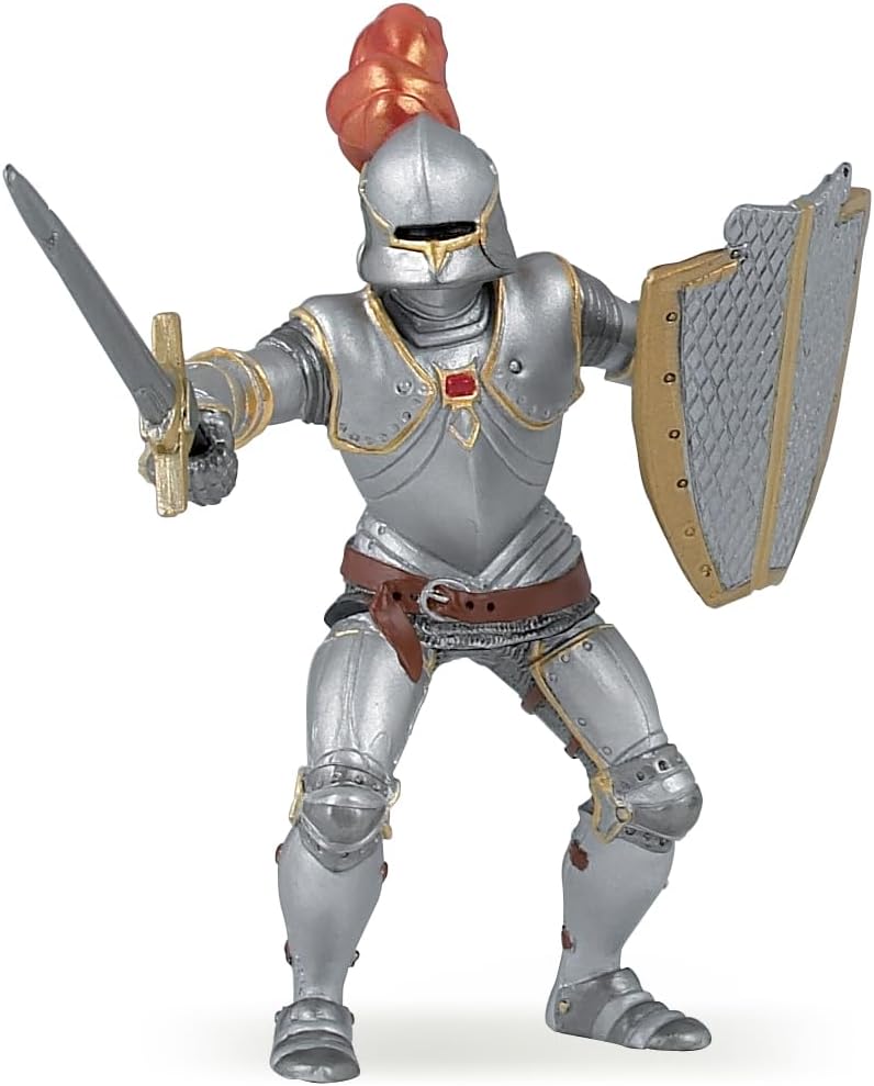 Figurina - Fantasy World - Knight in armour with red feather | Papo