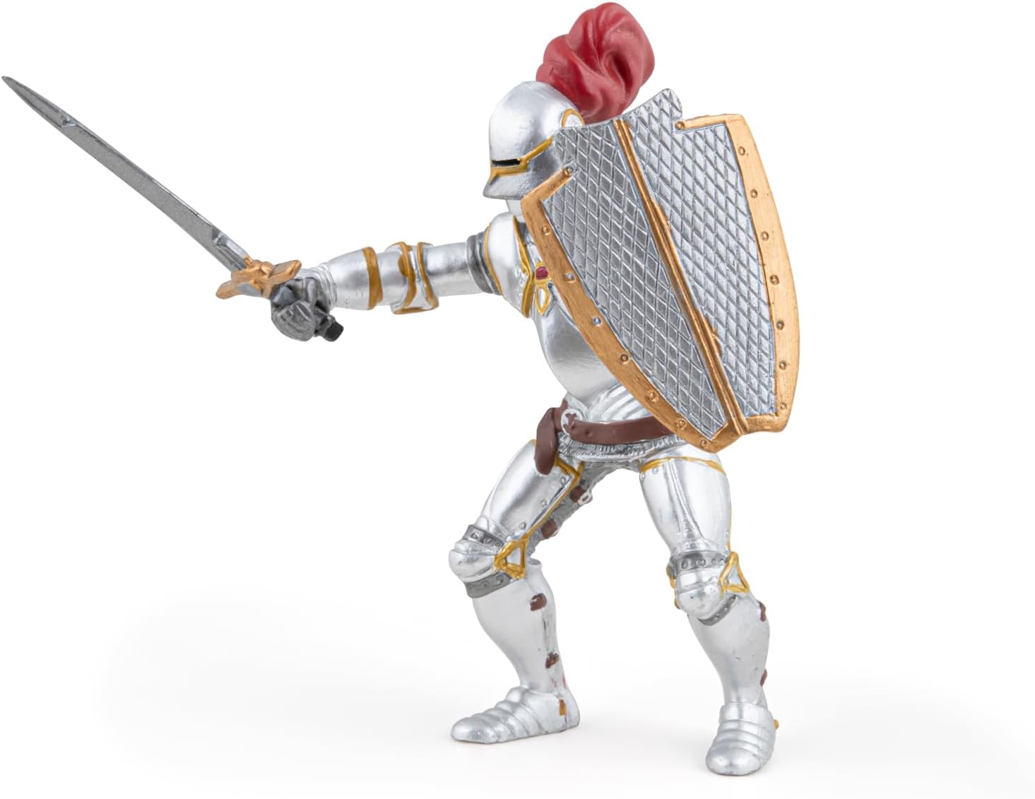 Figurina - Fantasy World - Knight in armour with red feather | Papo - 1 | YEO