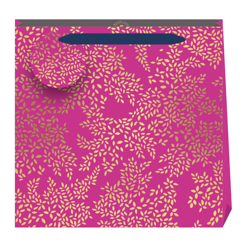 Punga cadou - Gold Leaves Pink, Medium | Penny Kennedy
