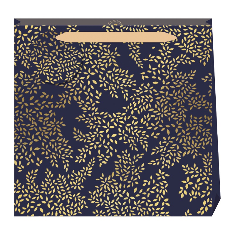 Punga cadou - Gold Leaves Midnight, Medium | Penny Kennedy