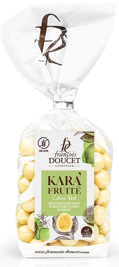 Cereale in ciocolata alba cu lime - Kara\'fruite Citron Vert, 200 g | Francois Doucet