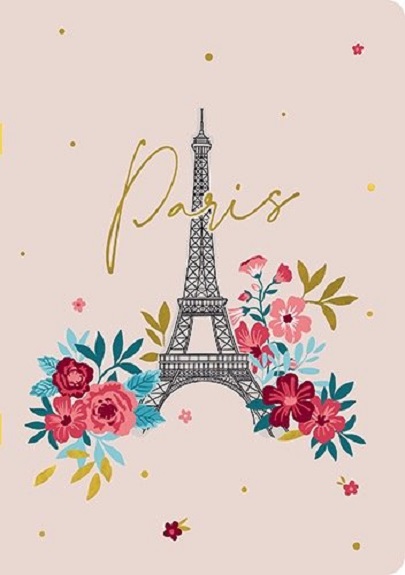 Carnet A5 - Paris En Fleurs Rose, Dictando | Kiub image