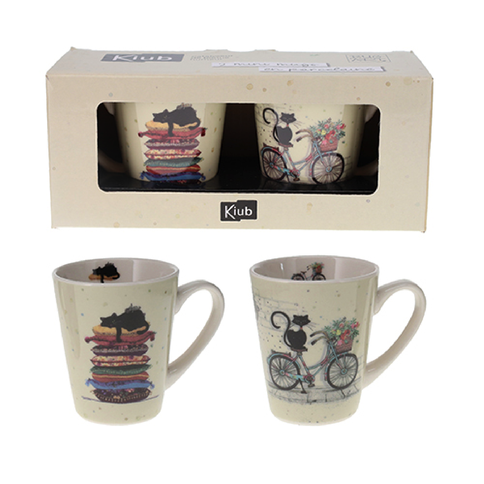Set 2 cani mini - Chat Coussins et Velo