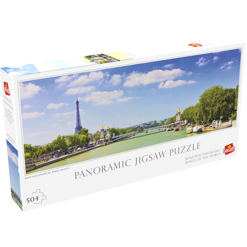 Puzzle 504 piese - Panoramic - Podul Alexandre III din Paris | Goliath