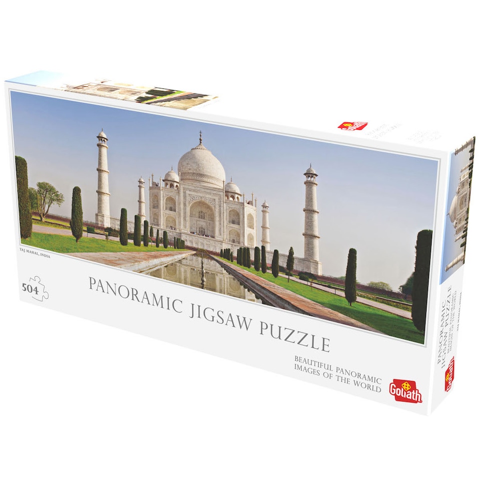 Puzzle 504 piese - Panoramic - Taj Mahal din India | Goliath