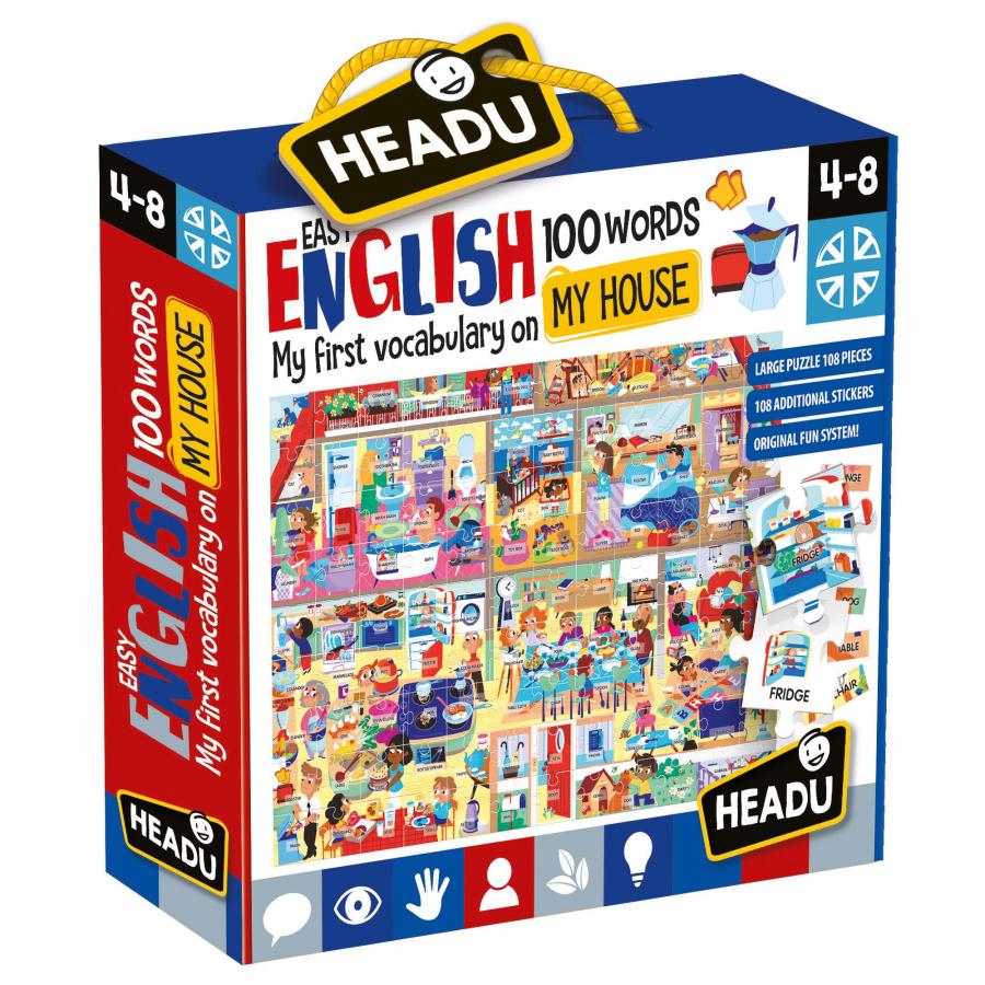  Puzzle educativ - Easy English 100 Words - My House | Headu 