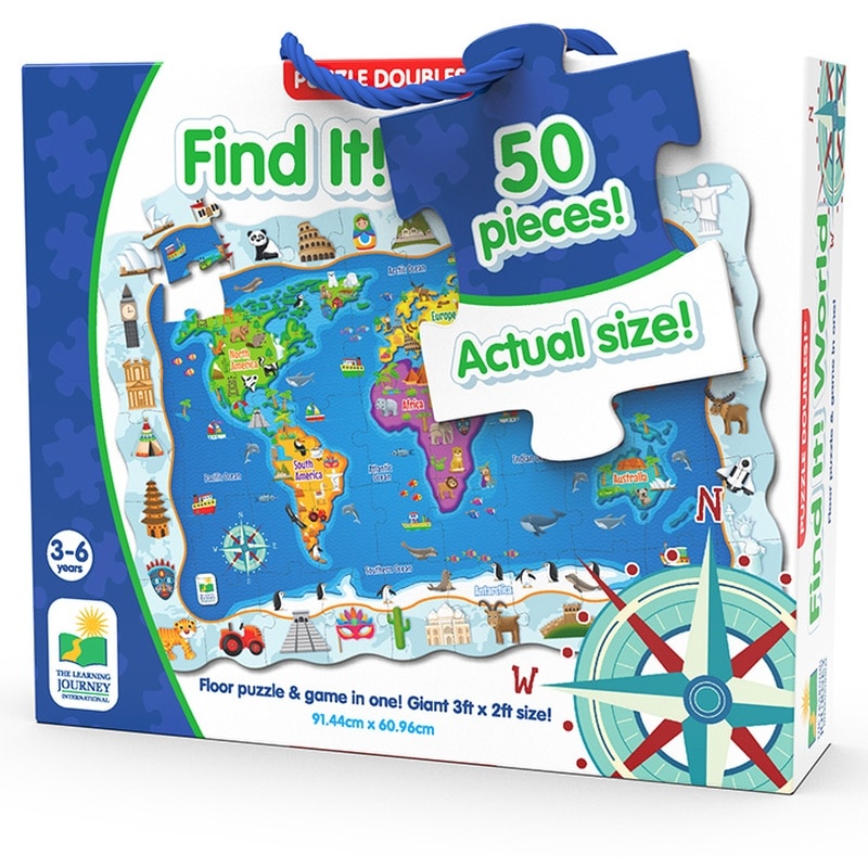 Puzzle 50 piese - Find It! World | The Learning Journey - 1 | YEO