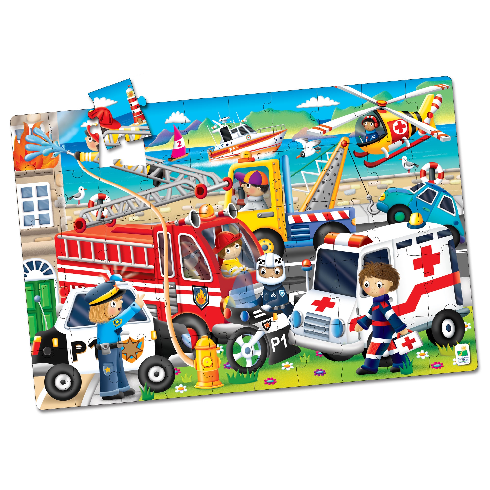 Puzzle 50 piese - Jumbo Floor - Emergency Rescue | The Learning Journey