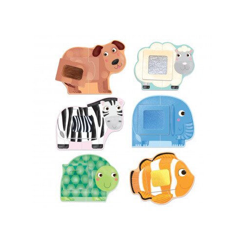 Puzzle educativ - Montessori Tactile Animals | Headu - 1