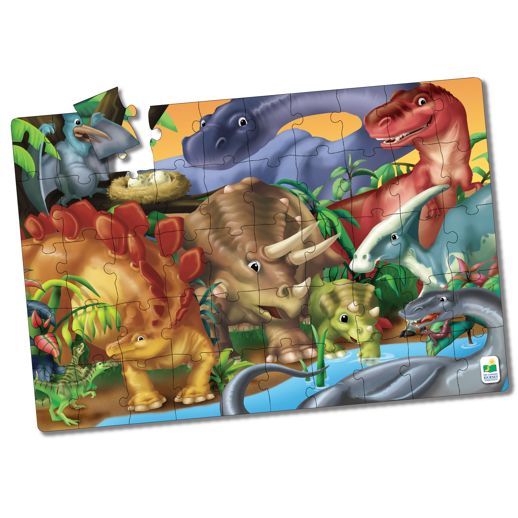Puzzle 50 piese - Jumbo Floor - Dinosaurs | The Learning Journey