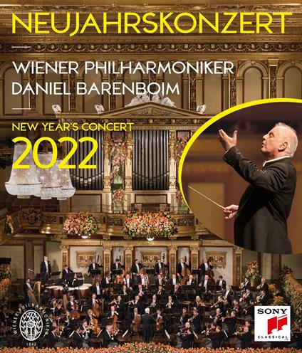 Neujahrskonzert 2022 (New Year’s Concert) – Blu-Ray | Wiener Philharmoniker, Daniel Barenboim, Johann Struass, Josef Strauss, Joseph Hellmesberger (Blu-Ray poza noua