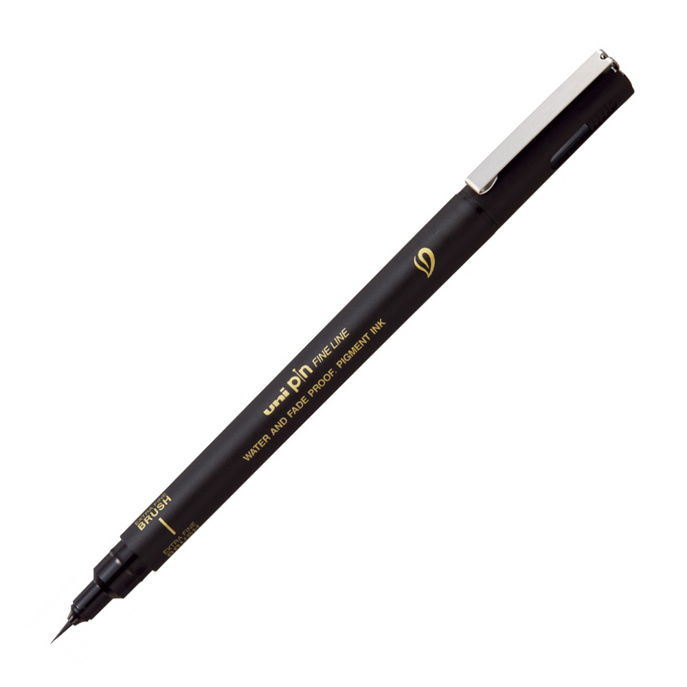 Liner - Uni Pin - Extra Fine Brush, negru | Uni