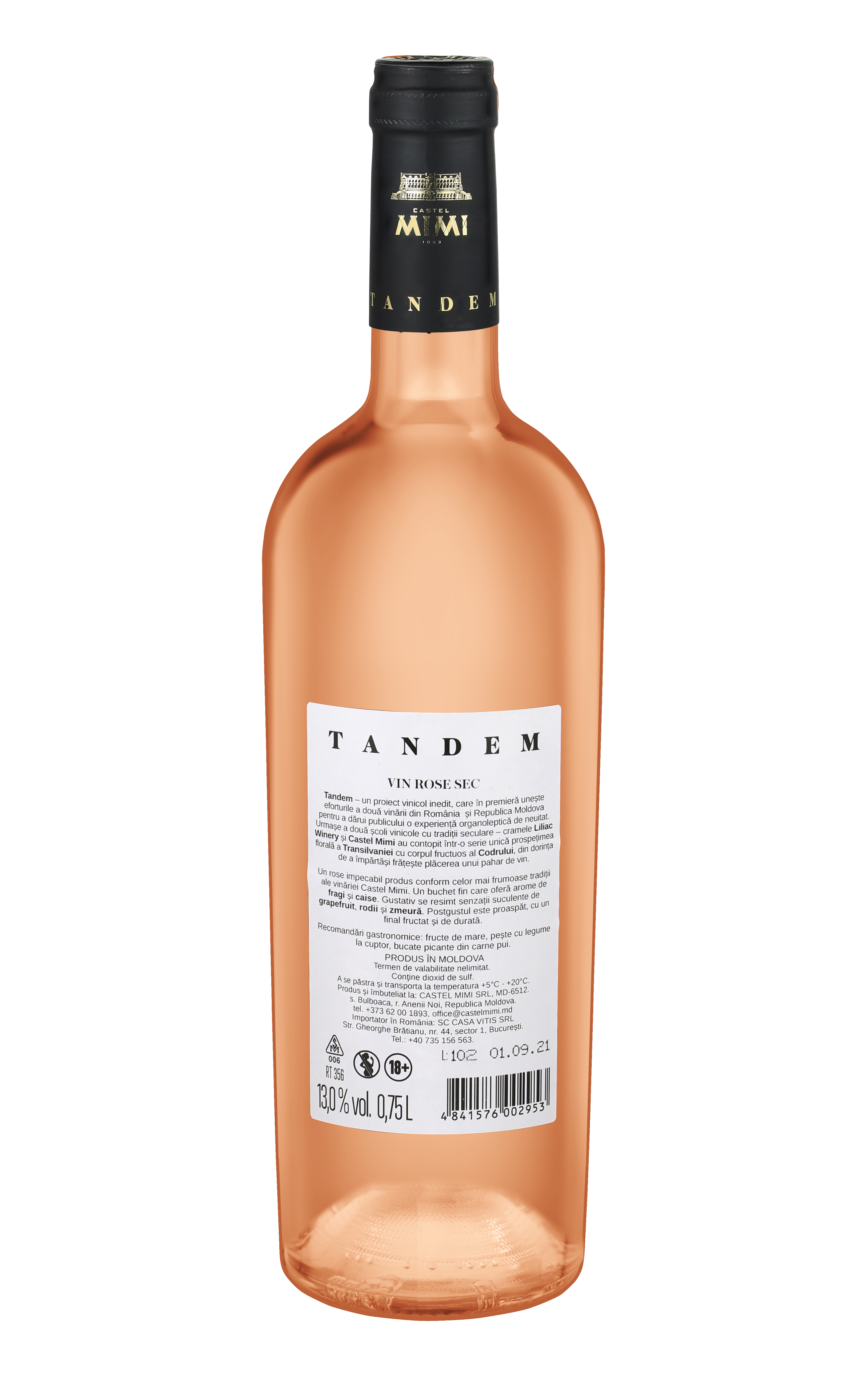 Vin rose - Tandem - Merlot, 750ml, sec | Tandem