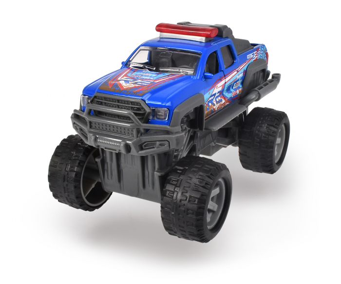 Masina de teren - Metal Rally Monster - Albastru, 15 cm | Dickie Toys