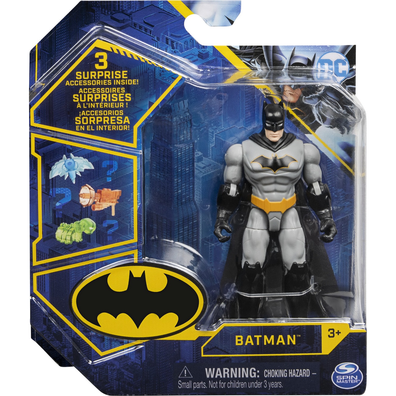 Figurina - DC - Batman cu 3 Accesorii, 10 cm | Spin Master - 1 | YEO