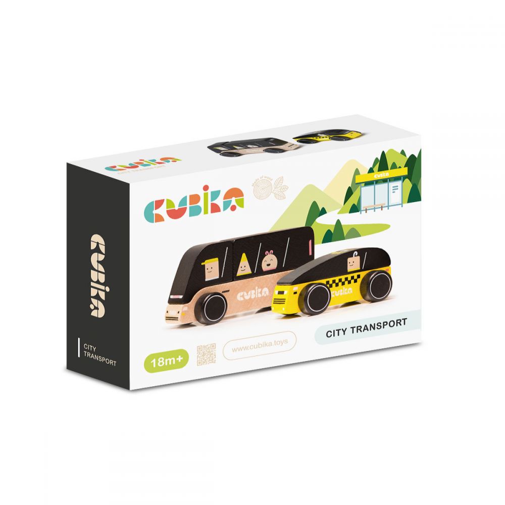 Jucarie din lemn - City Transport | Cubika - 2 | YEO