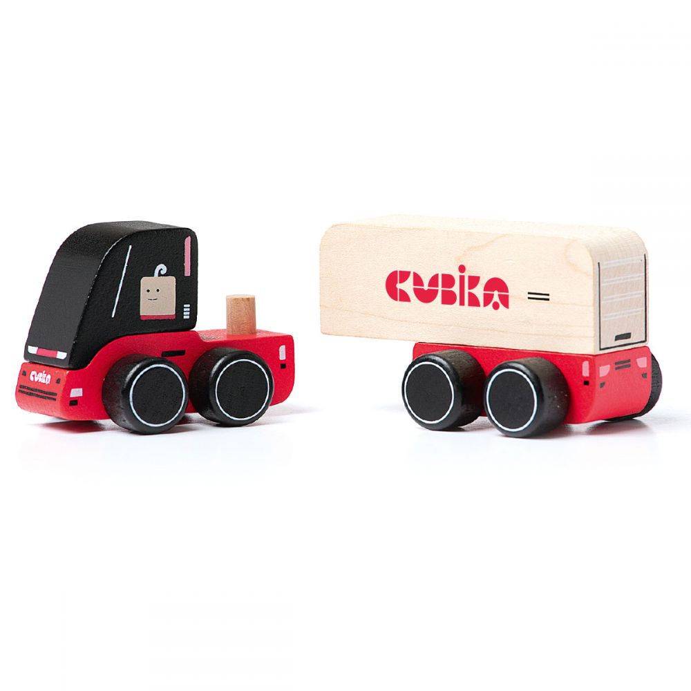 Jucarie din lemn - Toy-Truck - Red | Cubika - 2