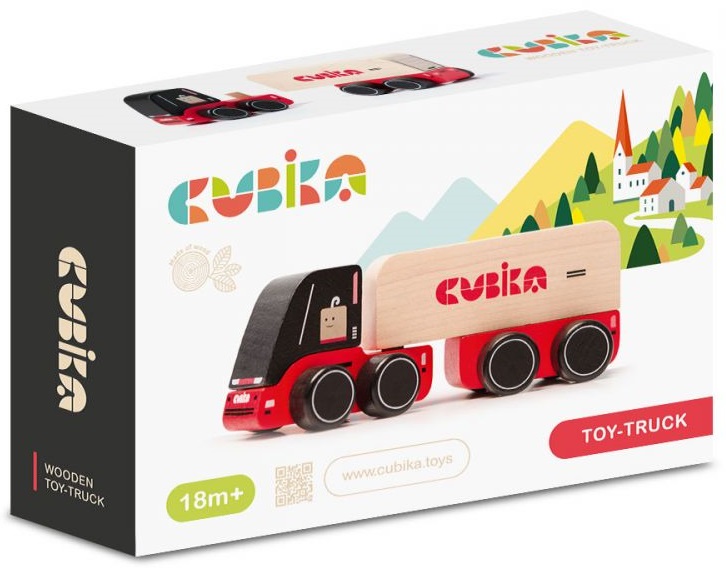 Jucarie din lemn - Toy-Truck - Red | Cubika