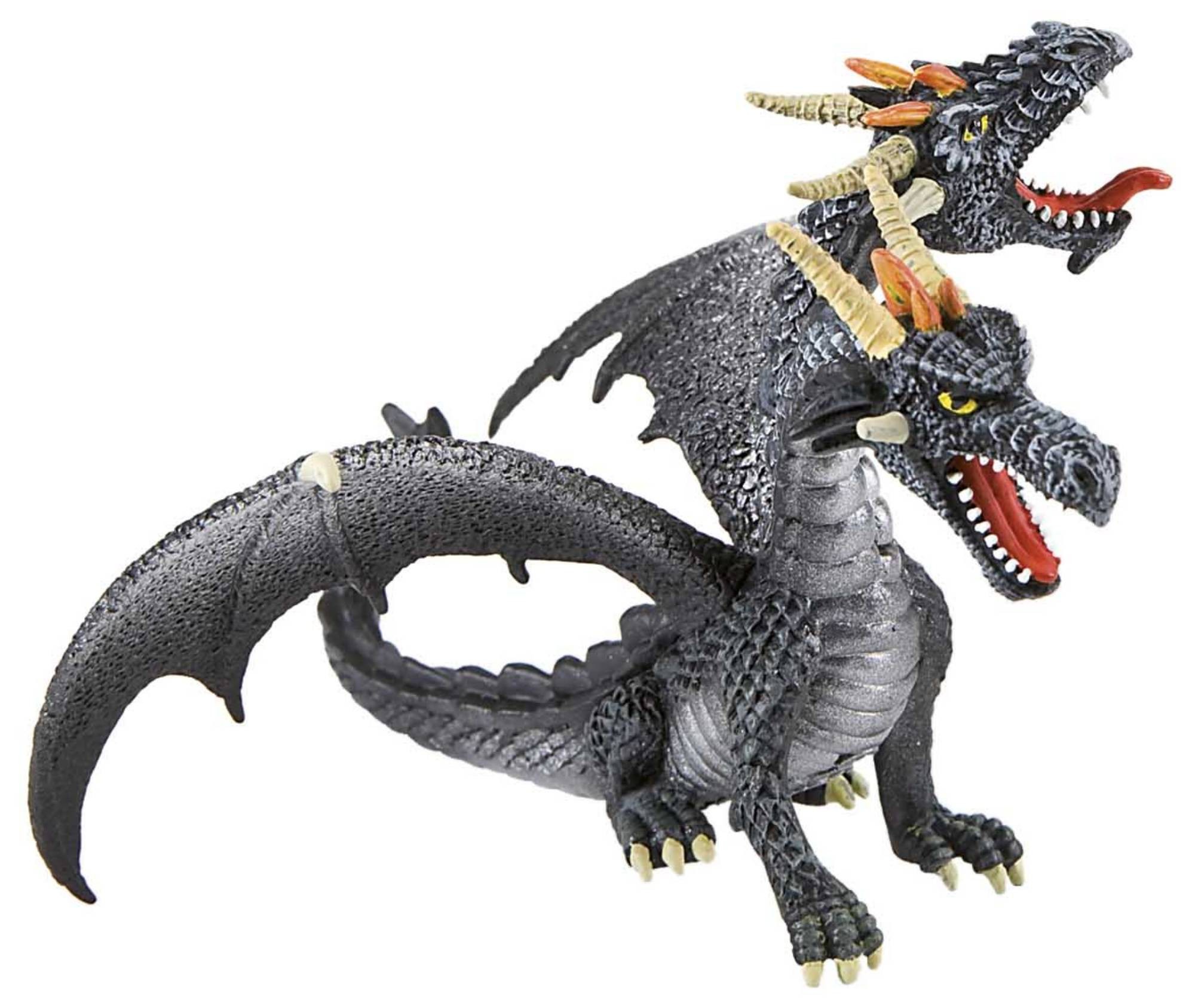 Figurina - Dragon Negru cu 2 capete | Bullyland