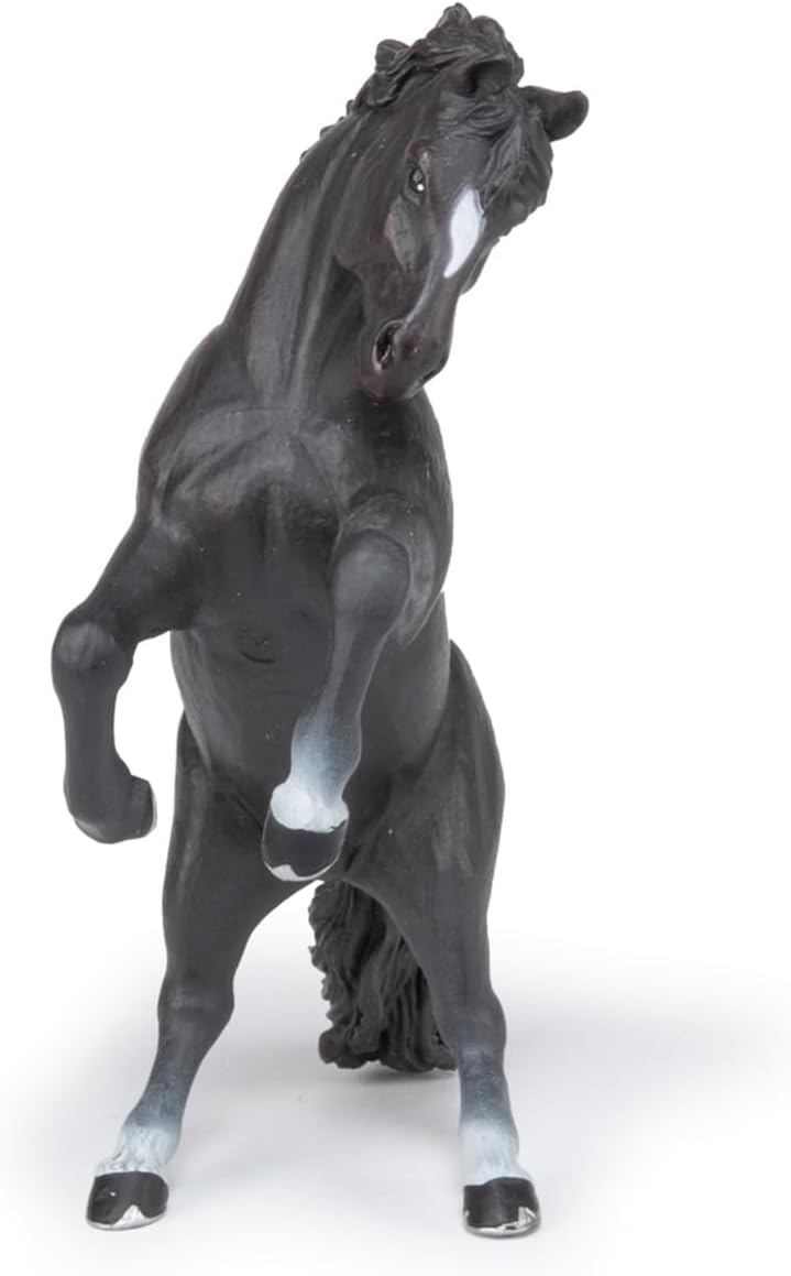 Figurina - Black reared up horse | Papo - 3 | YEO