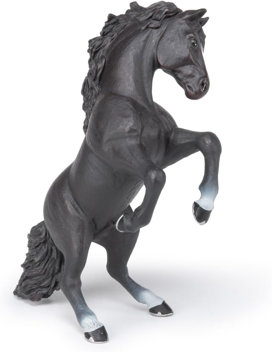 Figurina - Black reared up horse | Papo - 4 | YEO