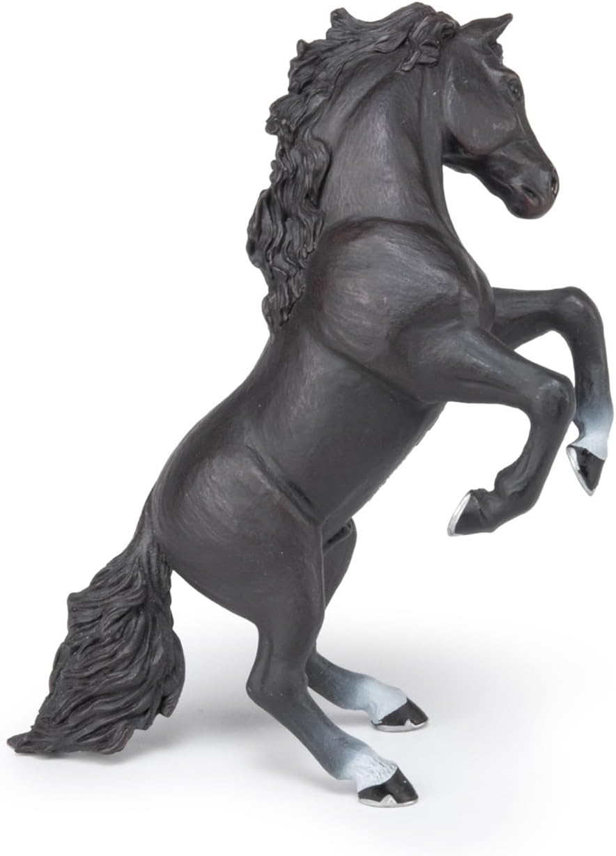 Figurina - Black reared up horse | Papo - 5 | YEO