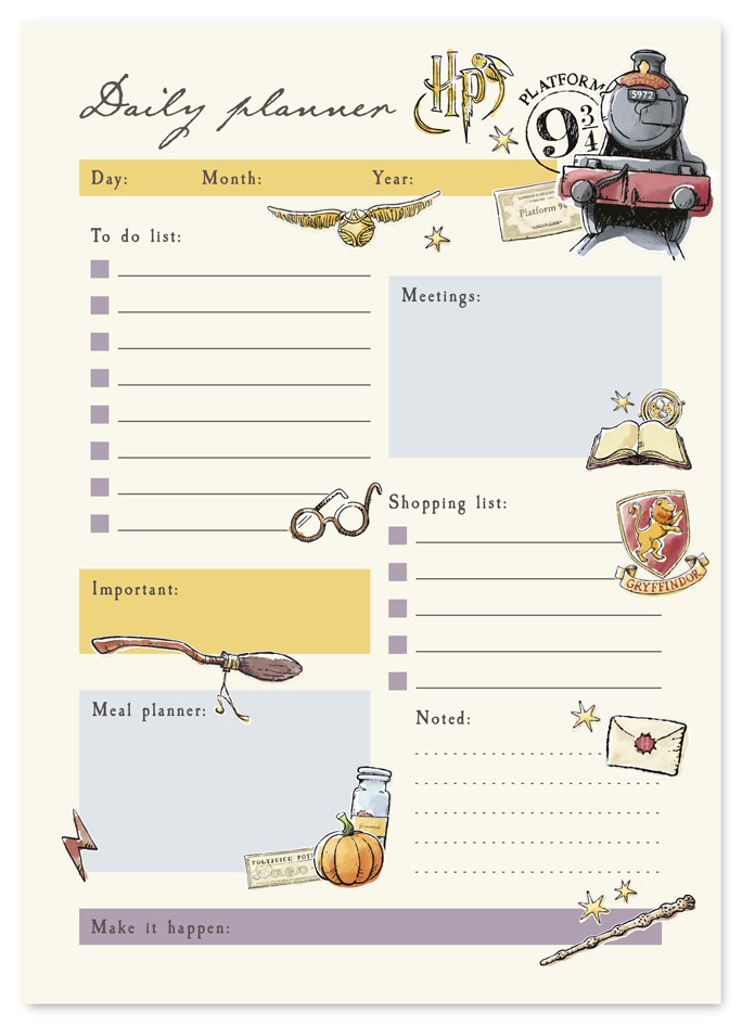 Planner zilnic - Harry Potter - Glasses | Grupo Erik