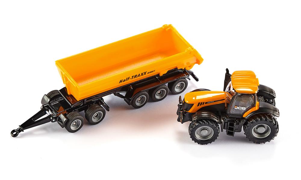 Jucarie - JCB Tractor with Dolly and Tipping Trailer | Siku - 1