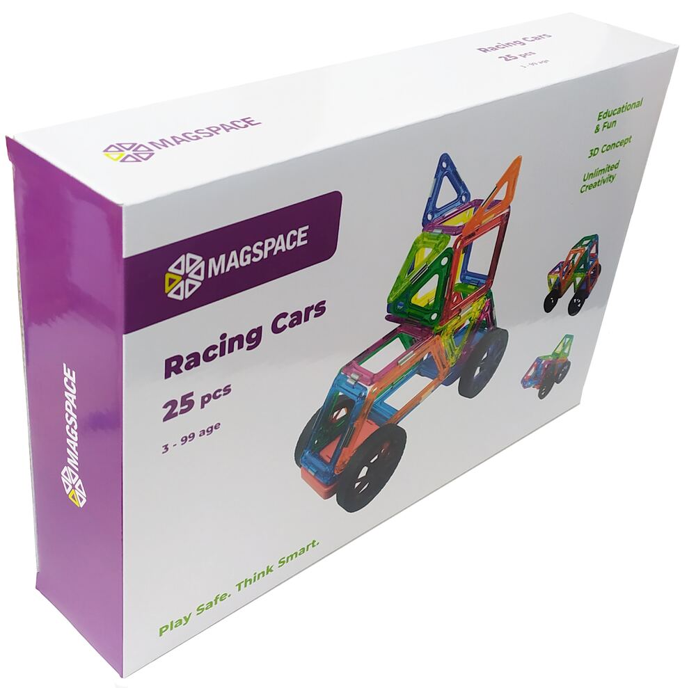 Set constructie - Racing Cars, 25 piese | Magspace