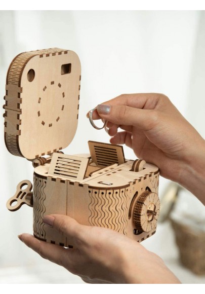 Puzzle 3D din lemn - Treasure Box, 123 piese | Robotime - 7